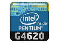 Intel Pentium G4620 1"x1" Chrome Effect Domed Case Badge / Sticker Logo