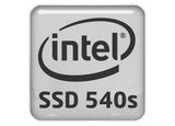 Insignia/logotipo adhesivo de caja abovedada con efecto cromado Intel SSD 540s de 1"x1"