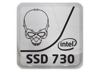 Intel SSD 730 1"x1" Chrome Effect Flat Logo Sticker