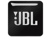 JBL Black 1"x1" Chrome Effect Domed Case Badge / Sticker Logo