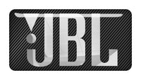 JBL Black 2"x1" Chrome Effect Domed Case Badge / Sticker Logo