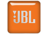 JBL naranja 1"x1" efecto cromado caja abovedada insignia/logotipo adhesivo