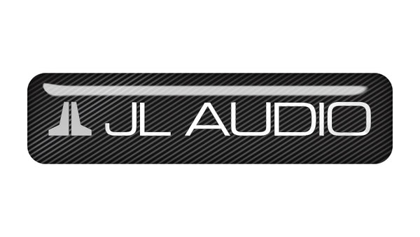 JL Audio 2"x0.5" Chrome Effect Domed Case Badge / Sticker Logo