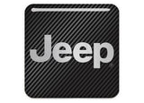 Jeep 1"x1" Insignia de caja abovedada con efecto cromado / Logotipo adhesivo