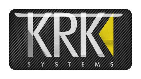 KRK 2"x1" Chrome Effect Domed Case Badge / Sticker Logo