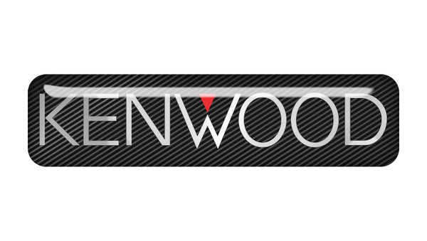 Kenwood 2"x0.5" Chrome Effect Domed Case Badge / Sticker Logo
