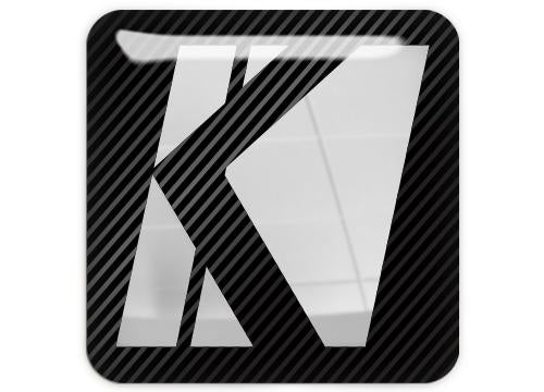 Kicker 1"x1" Chrome Effect Domed Case Badge / Sticker Logo