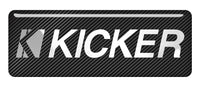 Kicker 2.75"x1" Chrome Effect Domed Case Badge / Sticker Logo