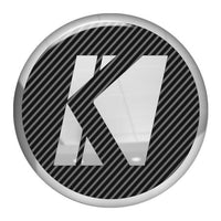 Kicker 3,8 cm de diamètre rond effet chromé en forme de dôme pour coque/autocollant avec logo