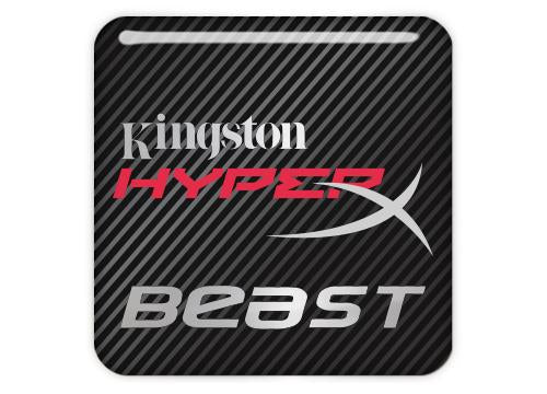 Kingston HyperX Savage 1"x1" Chrome Effect Domed Case Badge / Sticker Logo