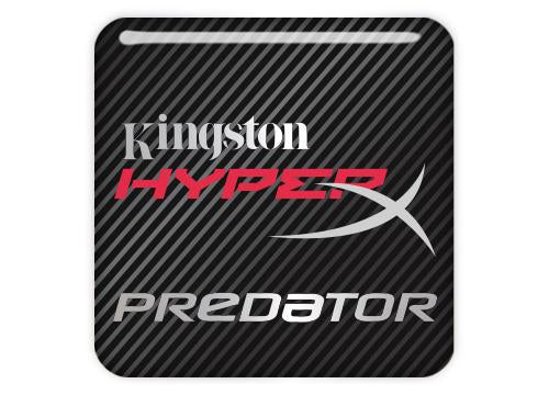 Kingston HyperX Beast 1"x1" Chrome Effect Domed Case Badge / Sticker Logo