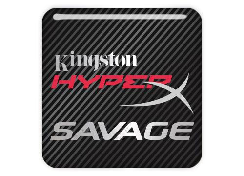 Kingston HyperX Impact 1"x1" Chrome Effect Domed Case Badge / Sticker Logo