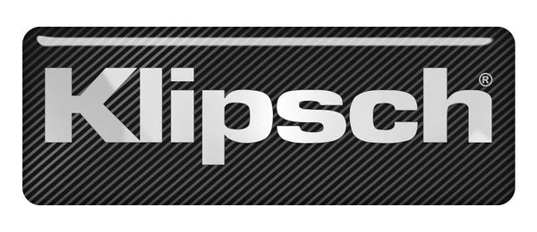 Klipsch 2.75"x1" Chrome Effect Domed Case Badge / Sticker Logo