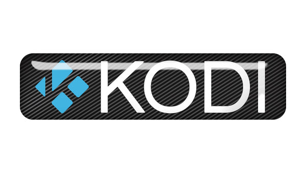 Kodi (XBMC) 2"x0.5" Chrome Effect Domed Case Badge / Sticker Logo