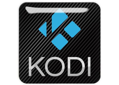 Kodi (XBMC) 1"x1" Chrome Effect Domed Case Badge / Sticker Logo