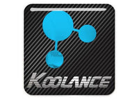 Koolance 1"x1" Chrome Effect Domed Case Badge / Sticker Logo