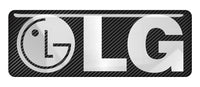 LG 2.75"x1" Chrome Effect Domed Case Badge / Sticker Logo
