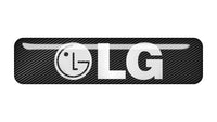 LG 2"x0.5" Chrome Effect Domed Case Badge / Sticker Logo