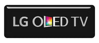 LG OVED TV 2.75"x1" Chrome Effect Domed Case Badge / Sticker Logo