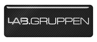 Lab Gruppen 2.75"x1" Chrome Effect Domed Case Badge / Sticker Logo