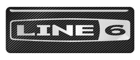 Line 6 2.75"x1" Chrome Effect Domed Case Badge / Sticker Logo