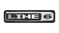Line 6 2"x0.5" Chrome Effect Domed Case Badge / Sticker Logo