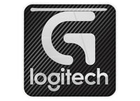 Logitech G 1"x1" Chrome Effect Domed Case Badge / Sticker Logo