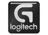 Insignia/logotipo adhesivo de caja abovedada con efecto cromado de Logitech G de 1"x1"