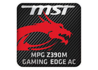 MSI MPG Z390M GAMING EDGE AC 1"x1" Chrome Effect Domed Case Badge / Sticker Logo
