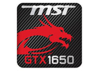 MSI GeForce GTX 1650 1"x1" Chrome Effect Domed Case Badge / Sticker Logo