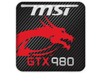 MSI GeForce GTX 980 1"x1" Chrome Effect Domed Case Badge / Sticker Logo