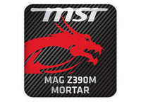 MSI MAG Z390M MORTAR 1"x1" Chrome Effect Domed Case Badge / Sticker Logo