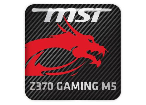 MSI Z370 GAMING M5 1"x1" Chrome Effect Domed Case Badge / Sticker Logo