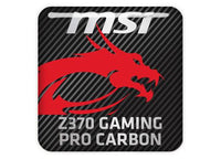 MSI Z370 GAMING PRO CARBON 1"x1" Chrome Effect Domed Case Badge / Sticker Logo