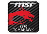 MSI Z370 TOMAHAWK Motherboard 1"x1" Chrome Effect Domed Case Badge / Sticker Logo