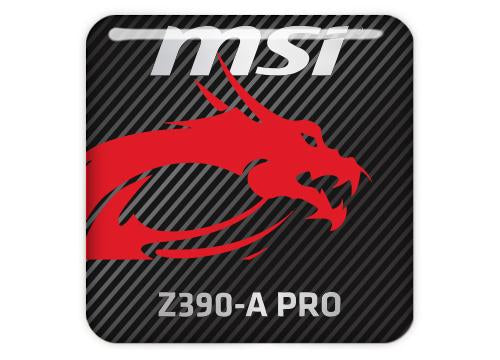 MSI Z390-A PRO 1"x1" Chrome Effect Domed Case Badge / Sticker Logo