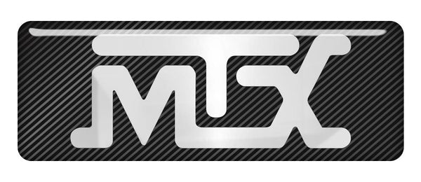 MTX 2.75"x1" Chrome Effect Domed Case Badge / Sticker Logo