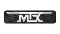 MTX 2"x0.5" Chrome Effect Domed Case Badge / Sticker Logo
