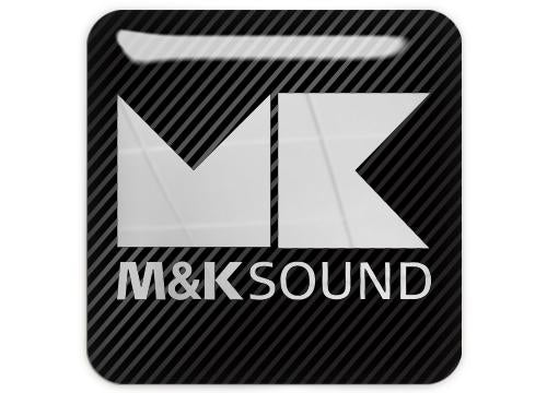 M&K Sound Miller Kreisel 1"x1" Chrome Effect Domed Case Badge / Sticker Logo