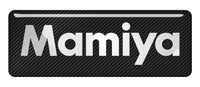 Mamiya 2.75"x1" Chrome Effect Domed Case Badge / Sticker Logo