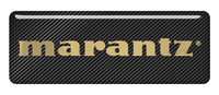 Marantz Gold 2.75"x1" Chrome Effect Domed Case Badge / Sticker Logo