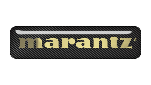 Marantz Gold 2"x0.5" Chrome Effect Domed Case Badge / Sticker Logo