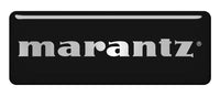 Marantz Black 2.75"x1" Chrome Effect Domed Case Badge / Sticker Logo