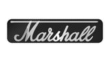 Marshall 2"x0.5" Chrome Effect Domed Case Badge / Sticker Logo