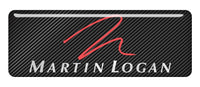 Martin Logan 2.75"x1" Chrome Effect Domed Case Badge / Sticker Logo