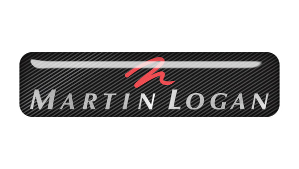 Martin Logan 2"x0.5" Chrome Effect Domed Case Badge / Sticker Logo