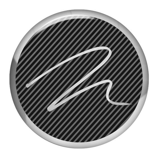 Martin Logan 1.5" Diameter Round Chrome Effect Domed Case Badge / Sticker Logo