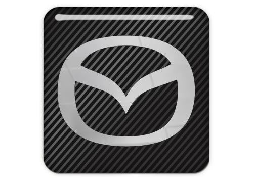 Mazda 1"x1" Chrome Effect Domed Case Badge / Sticker Logo