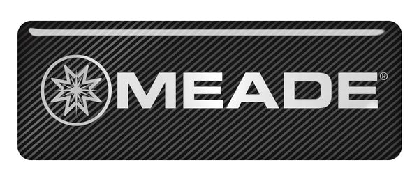 Meade 2.75"x1" Chrome Effect Domed Case Badge / Sticker Logo