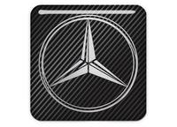Mercedes Benz 1"x1" Chrome Effect Domed Case Badge / Sticker Logo